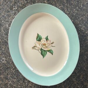 Vintage Turquoise Serving Plate